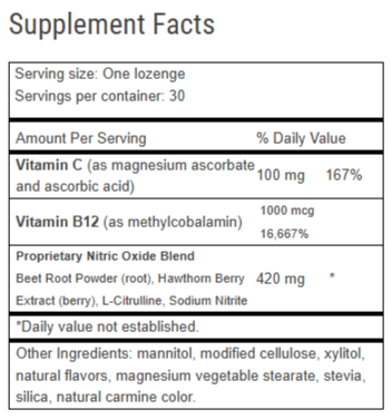 CircO2 Ingredients Supplement Facts
