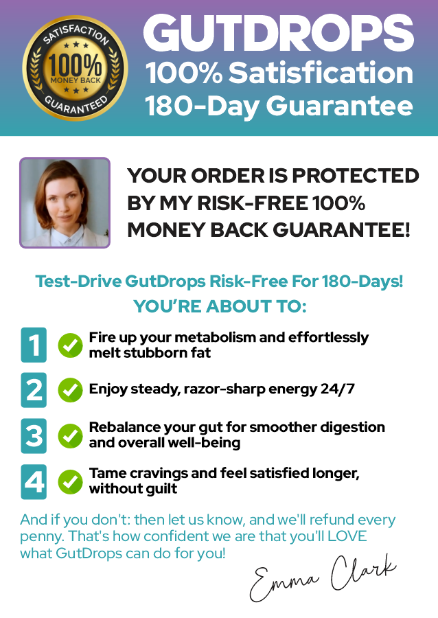 Gut Drops Money Back Guarantee
