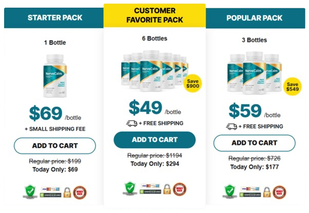 NerveCalm Pricing & Discounts