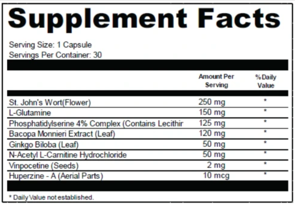 Neurodrine supplement facts