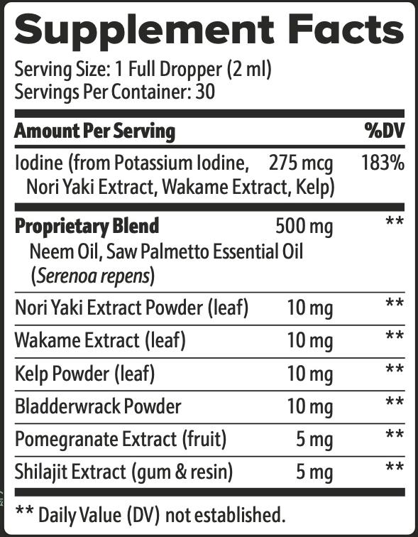 PotentStream Supplement Fact