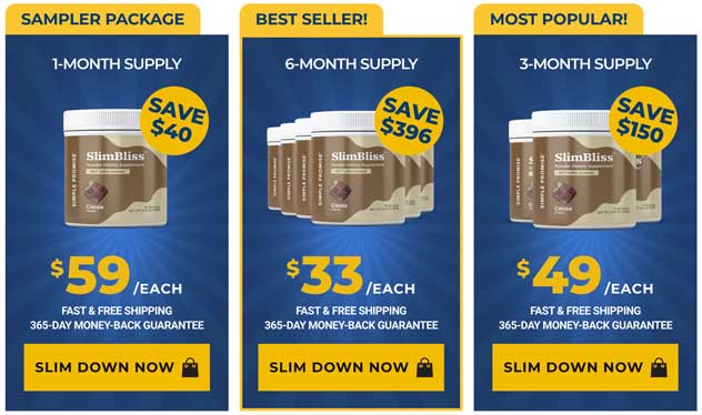 slimbliss pricing packages