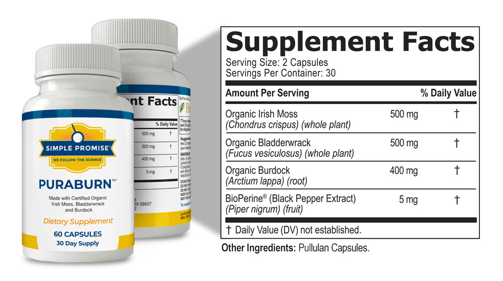 PuraBurn Supplement facts